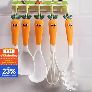 5pcs /set, Conjunto de Utensílios de Cozinha Cenoura Bonita