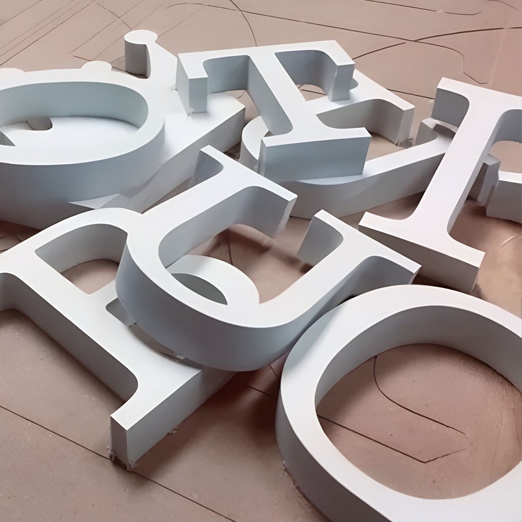 Letra Caixa para Fachada letras 10,20,30,40,50,60,70,80cm PVC 10mm branco (PREÇO POR LETRA)