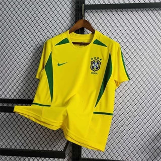 2002 Retro Football Sports Shirt B-L Casa Homens Amarelo Sports Shirt RKFG