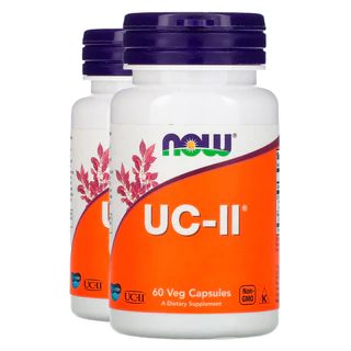 Kit 2x Colágeno Tipo 2 UC-II 40mg Now Foods 60 Veg Cáps Importado/Made in Usa
