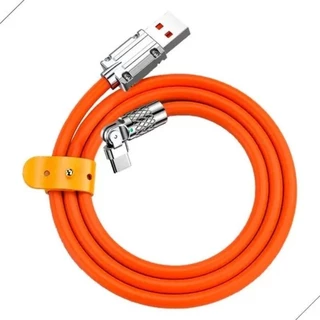 Cabo USB-Tipo-C 120W 6A 1,2m Laranja
