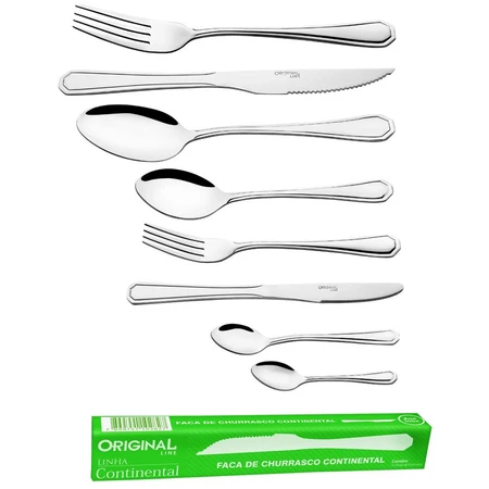 Faqueiro / Jogo talheres inox 48 peças (garfos, facas e colheres)