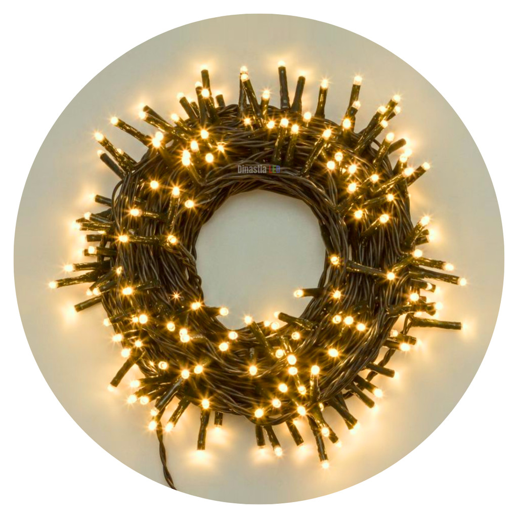 Cordão Led Prova D'água Decoração Natal 50m 400 leds 8 Multifunções Bivolt Externo Pisca PIsca