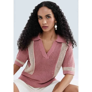 Blusa Polo Feminina Em Tricô Texturizado Hering