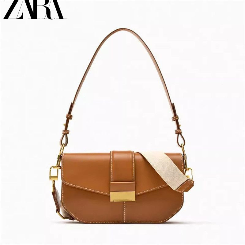 Zara HOME Bag 2024 Nova Bolsa Estilo Mensageiro Saco Simples De Alta 