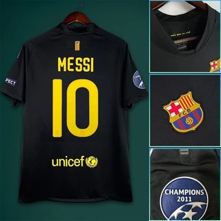 111-12barcelona Camisa De Futebol Retrô Para Dois Convidados No . 10 MESSI Personalizada 6 XAVI SKNR