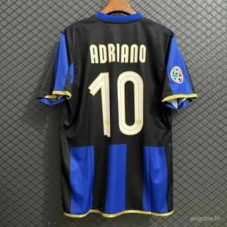 09.08 Inter Milan Home Camisa No. 10 Adriano Retro Futebol JSRY