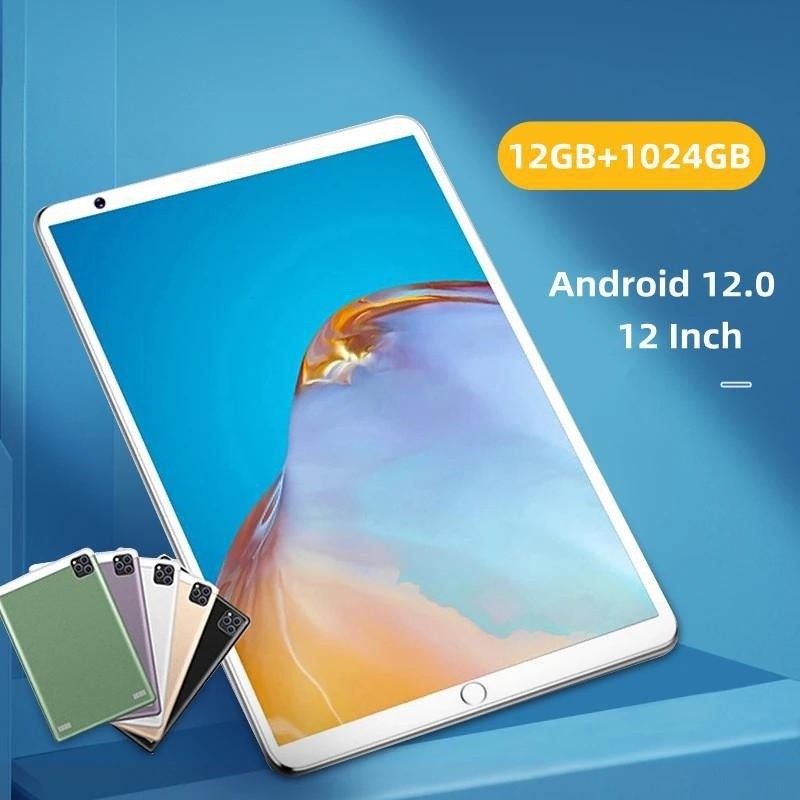 2024 Tablet PC tela HD WiFi 12 Polegada 10 núcleo 5G 4G Android 12.0 ...