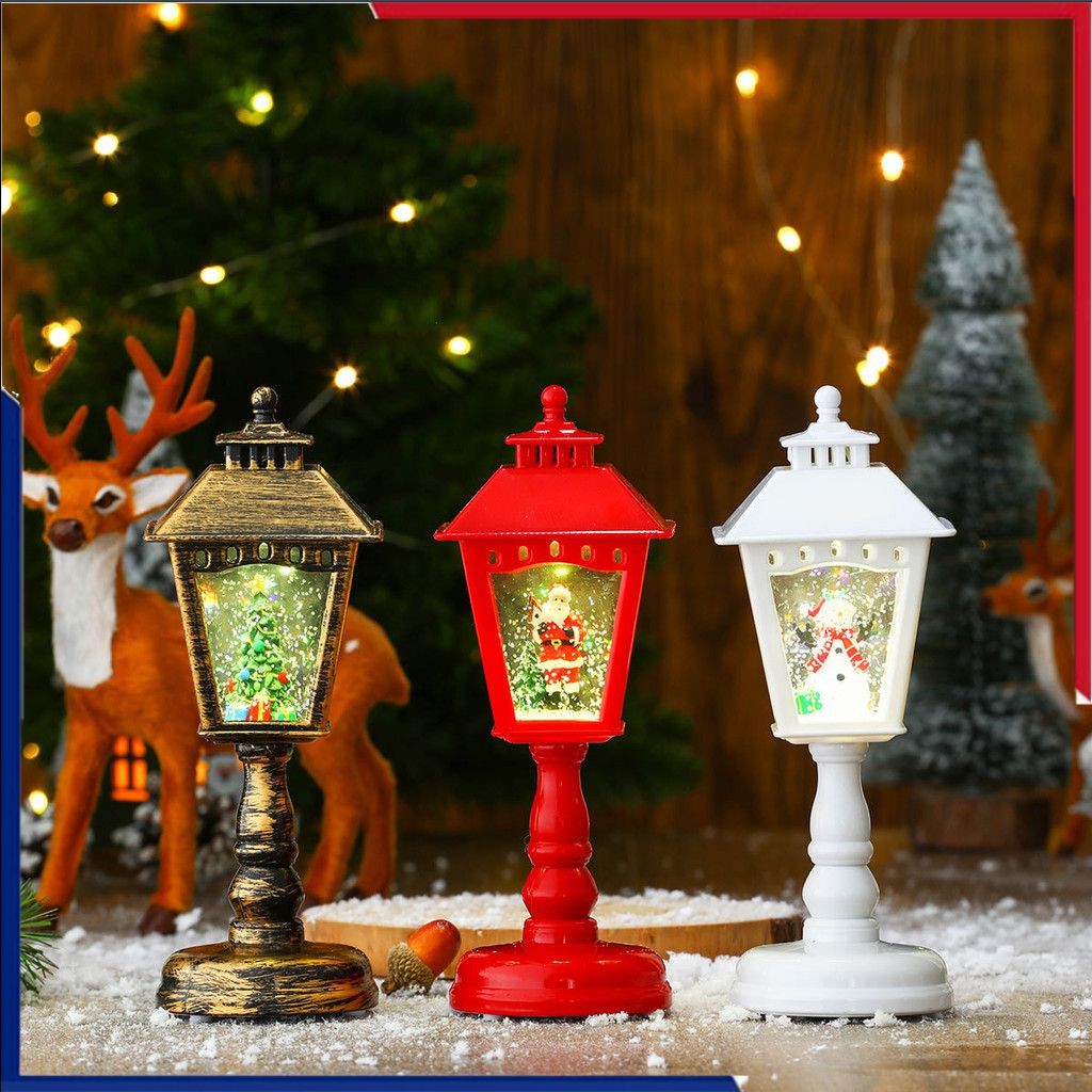 DECORAÇÕES DE NATAL AO AR LIVRE Lâmpada Papai Noel Enfeites Criativos Lâmpadas De Mesa Presentes De Natal Decoração Para Casa