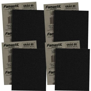 Kit 20 Folhas de lixa D água Gão 80 F51.01 Famastil em Oferta na Shopee