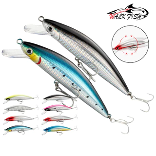WALK FISH 1 Peça 40g/60g Afundando Minnow Iscas De Pesca 3D Olhos Isca De Natação A Laser Com Ganchos