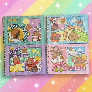 Livro de Colorir Pipi Family Capivara Capa dura 48 Folhas Caderno de Desenho Para Pintar em Oferta na Shopee