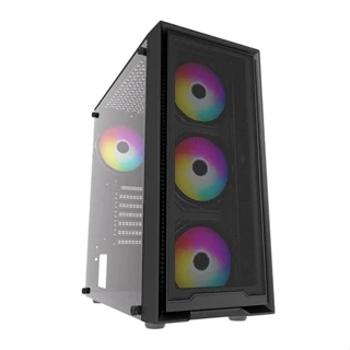 Gabinete Gamer Mancer Relic, Mid-Tower, Lateral de Vidro, Com 3 Fans, Preto, MCR-RLC-BK3F