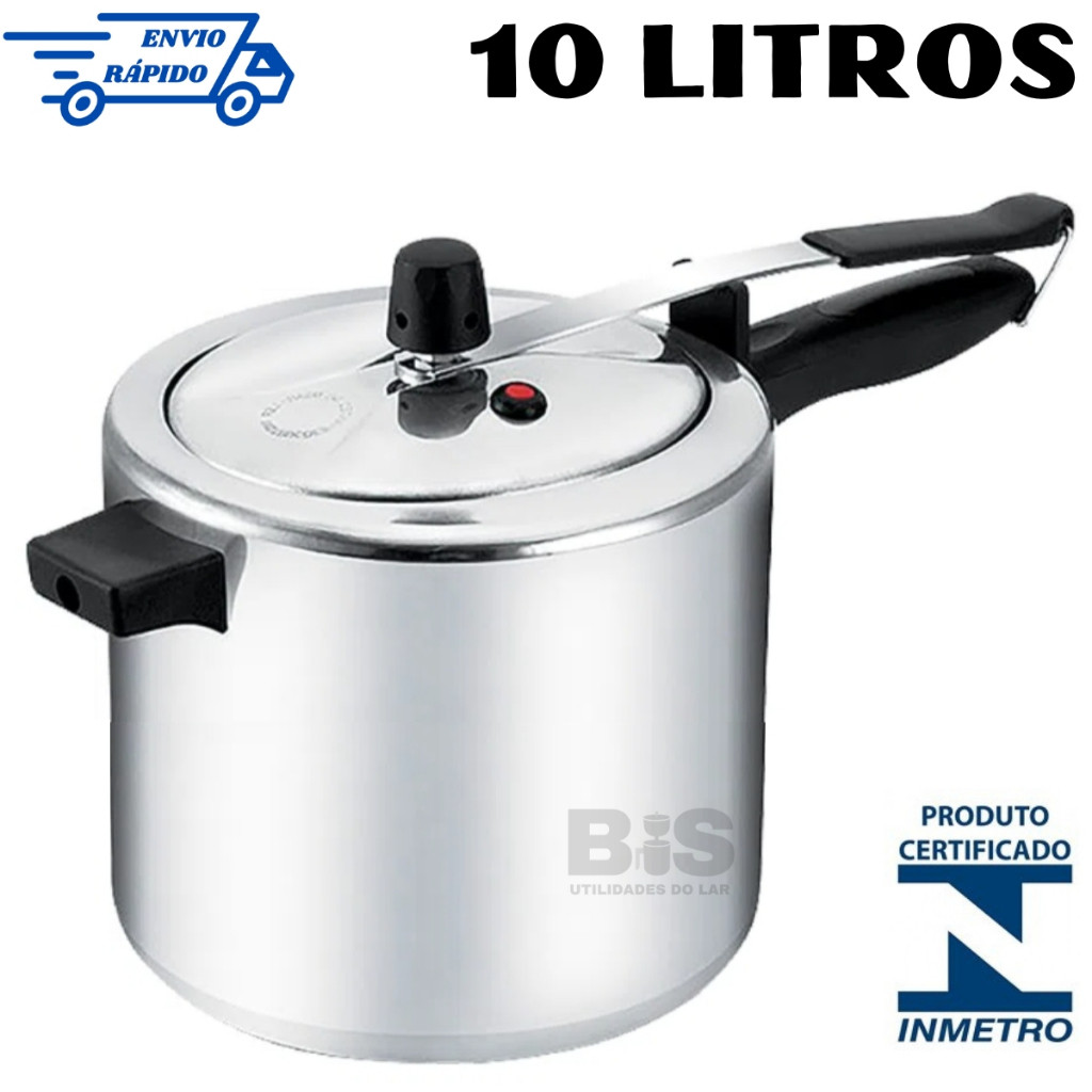 Panela De Pressão 10 Litros Testada e Certificada Pelo Inmetro Ótima ...