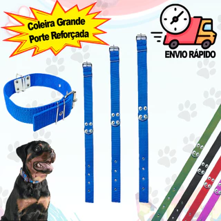 Coleira Para Cachorro Médio Grande Porte Reforçada Super Segura