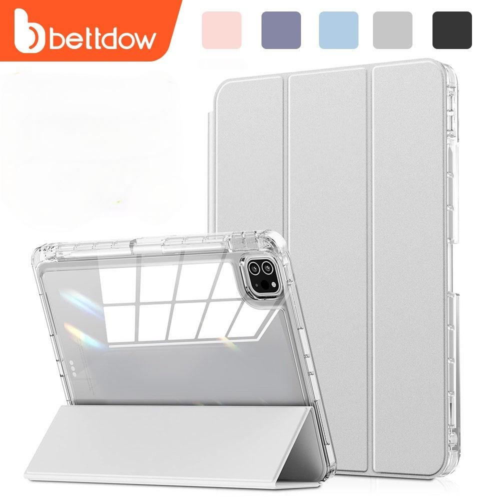 BETTDOW capa para ipad, capa para iPad Air 4 5 3 Pro 11 10th 9th 8th 7th Gen com porta-lápis branco claro