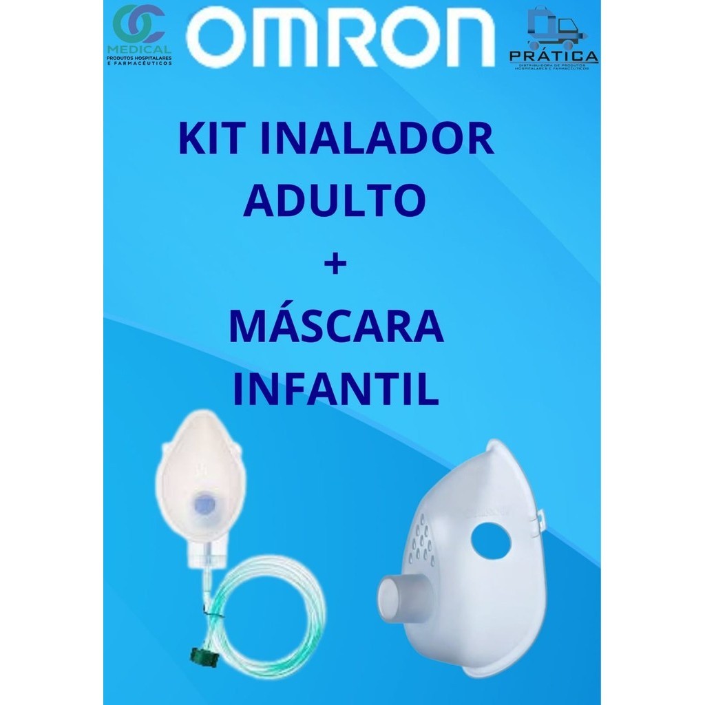 Kit Inalador Completo - Adulto NS (Inalar e Omron) + Máscara Infantil ...