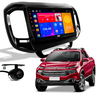 Kit Multimidia Android 9 Pol Fiat Toro 2016 17 18 19 20 2021