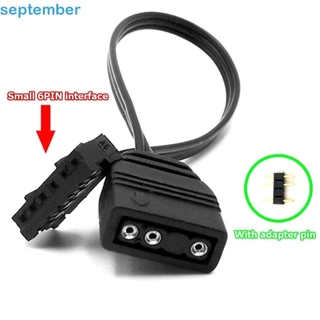 SEPTEMBERB Adaptador Do Ventilador Cabo Conector Na Interface ARGB Conversor De 6 Pinos/4 Para Ventiladores Coolmoon Cool Moon Controlador De 3 De 5V