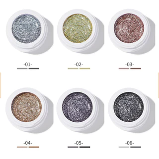 Gel de Polimento de Unhas de Alta Densidade com Glitter UV e Design de Arte para Manicure