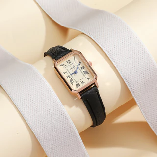 Novo Relógio Feminino De Temperamento retro Agulha Azul Romano Desenho De Escala De Simples De Quartzo Quadrado De Moda