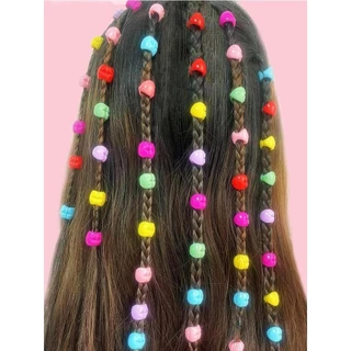 50 Crianças Hyuna Candy Color Peas Clipes de Cabelo Ervilhas Crianças Ervilhas Fivela Trançado Clipes de Cabelo Meninas Acessórios de Cabelo Princess Braids Headwear
