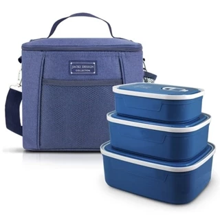 Conjunto Bolsa Térmica e Conjunto Potes para Alimentos com 3 peças