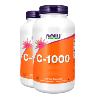 Kit 2x Vitamina C-1000mg Bioflavonóides Now Foods 250Cáps Importado/Made in Usa