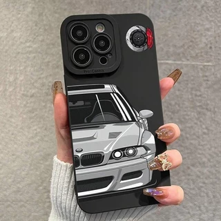 Estilo Capa Para iPhone 15 14 11 13 12 Pro MAX 8 7 14 15 Plus SE2 X XR XS Mini Cool Sports Car De Pára-Choques De Silicone À Prova De Choque