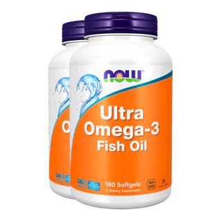 Kit 2x Ultra Omega 3 500Epa/250Dha Now Foods 180 Softgels Importado/Made in Usa