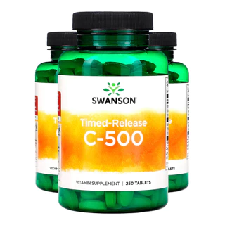 Kit 3x Vitamina C-500 Swanson Rose Hips 250 Tablets Importado /Made in Usa