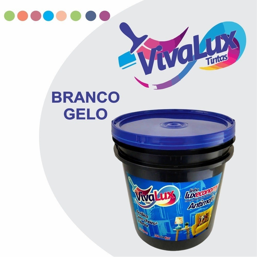 Tinta Acrílica Para Parede Econômica Alto Rendimento vivalux 18 Litros ...