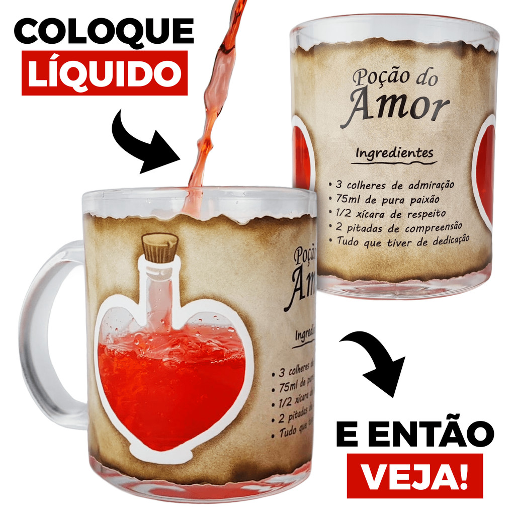 Caneca Personalizada Interativa Inspiração Poção do Amor