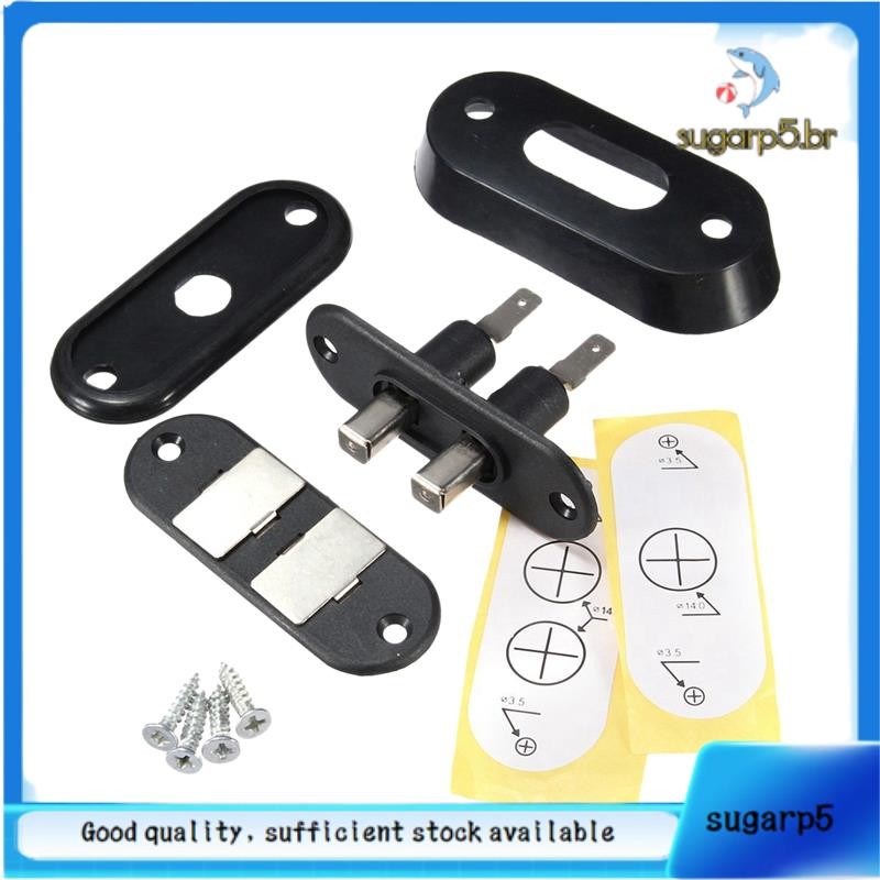 [Estoque Pronto] Interruptor De Contato De Porta Deslizante Preto Para