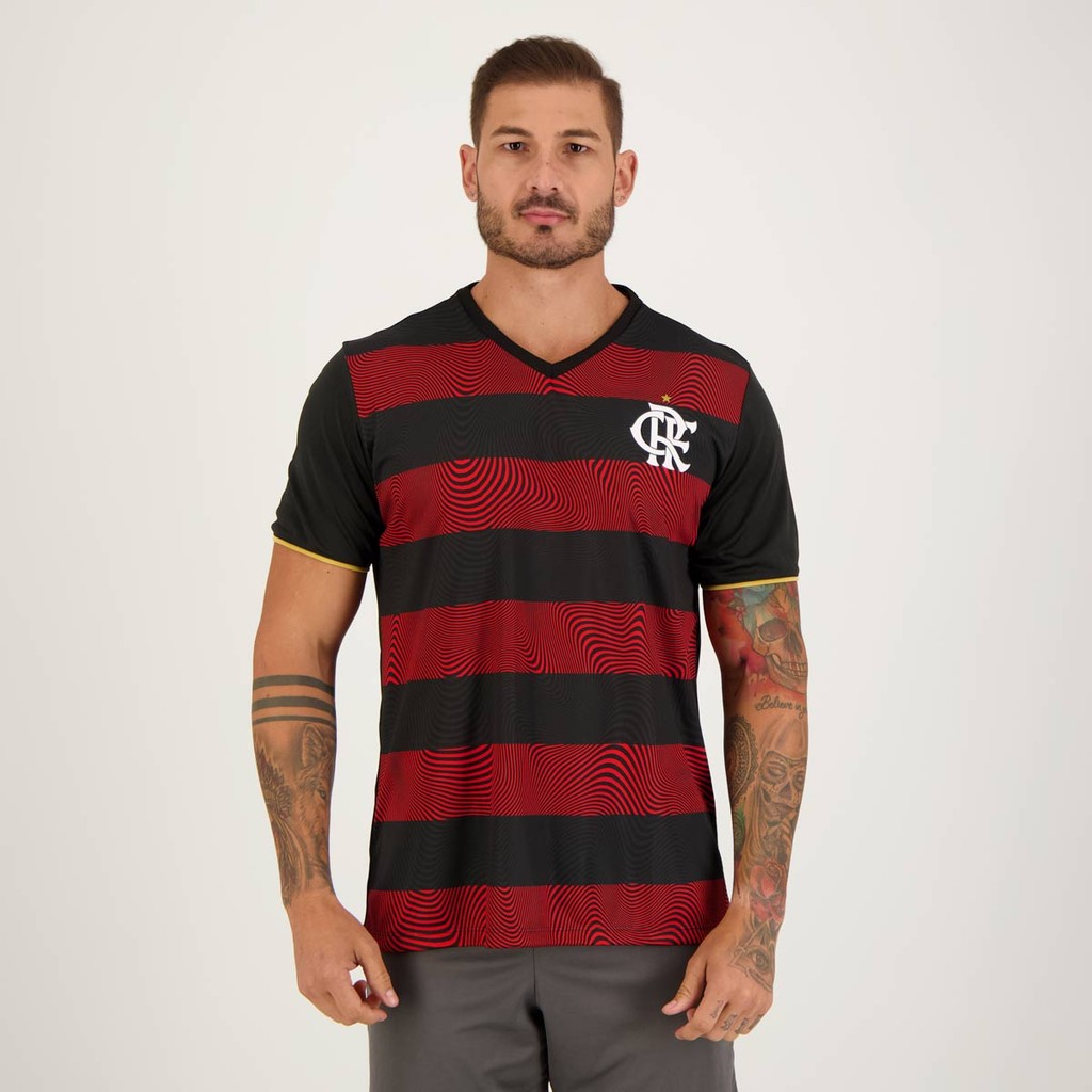 Camisa Flamengo Brains Vermelha e Preta