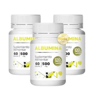 Kit 3 Unid Albumina 60cáps 500mg  Envio Imediato em Oferta na Shopee