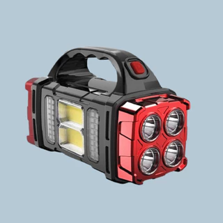 Lanterna Holofote Solar Pro Led Super Potente Recarregável com USB Luz Fria e Quente