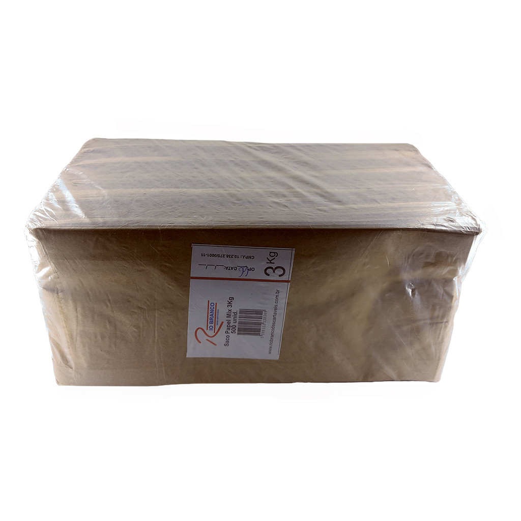 Saco Papel Pardo 3 Kg com 500 unidades Padaria