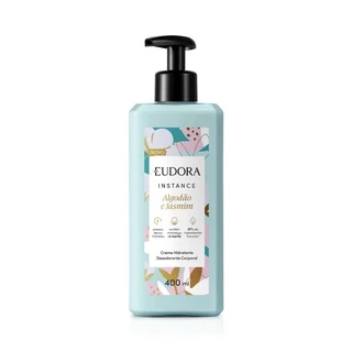 Eudora Instance Algodão e Jasmim - Creme Hidratante Desodorante Corporal 400ml em Oferta na Shopee