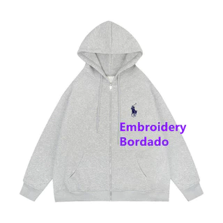 2025 Novo Outono Inverno Bordado Cavalo Jaqueta Estilo Esportivo Masculino E Feminino Tendência Quente em Oferta na Shopee