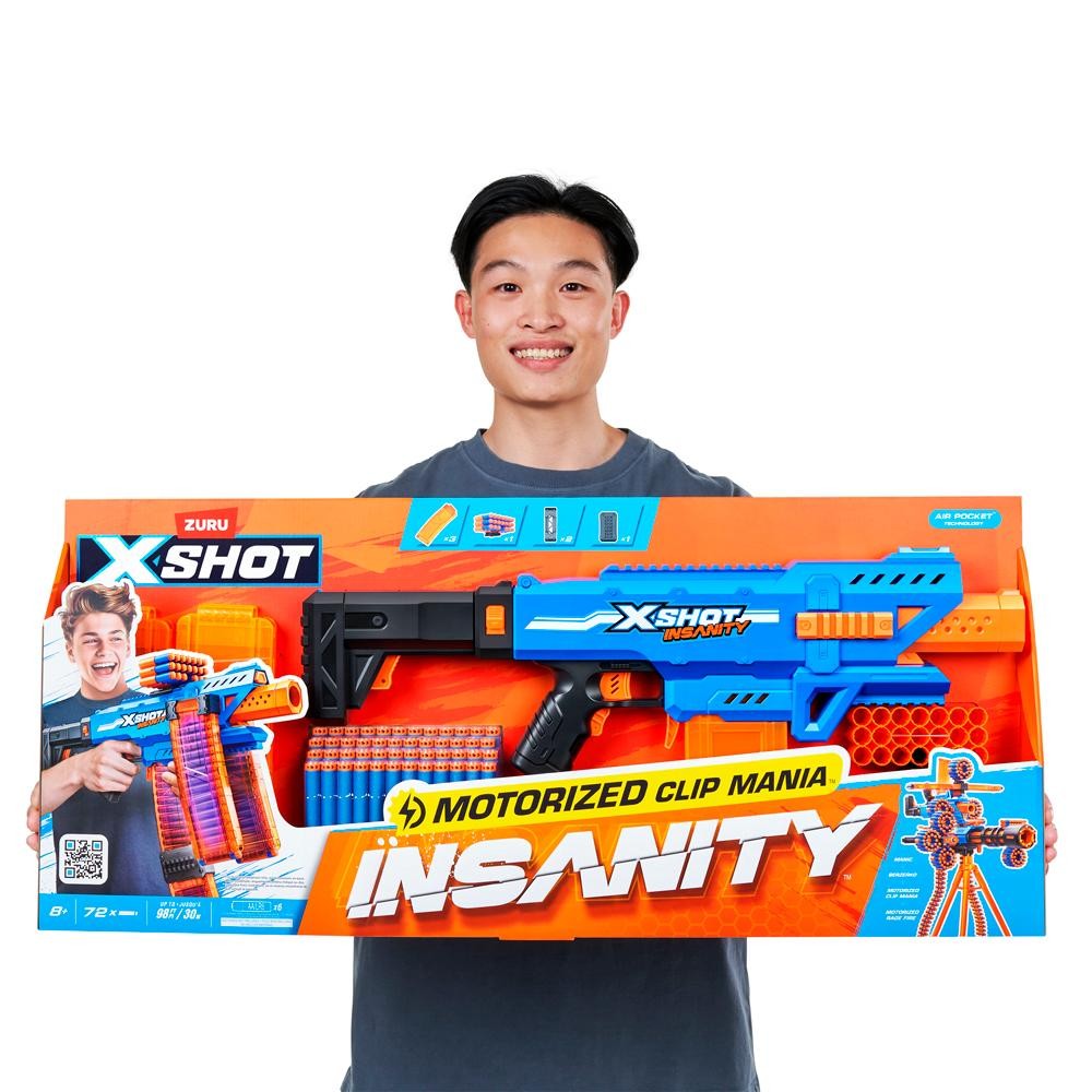 Lançador de Dardos X-Shot Insanity Motorized Clip Mania | Shopee