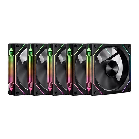 Kit Ventoinhas Pichau Ventus NX, ARGB, 5x120mm, Preto, PCH-VTNX5-BK01