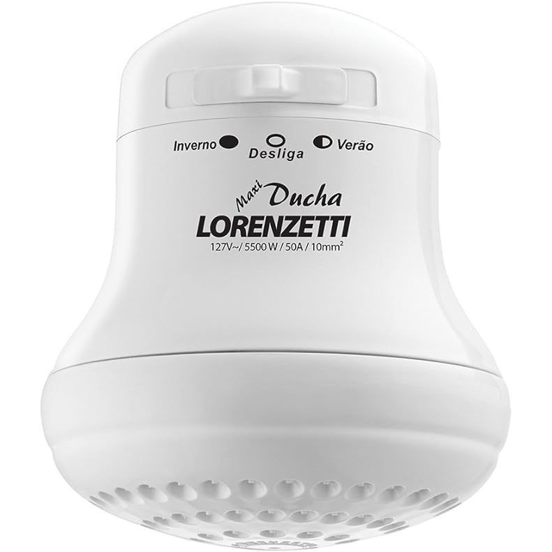 Chuveiro Lorenzetti 110V Elétrico Branco Maxi Ducha 5500W C/ Mangueira ...