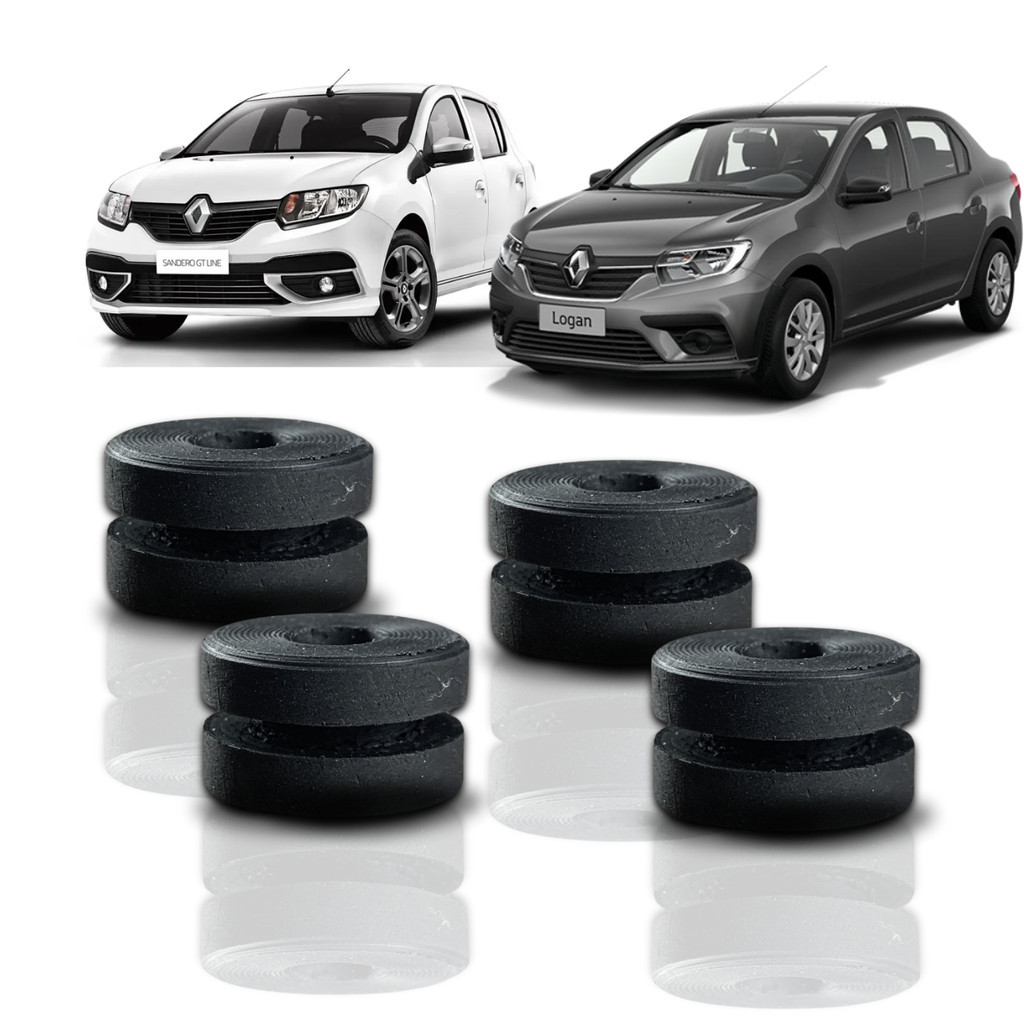 Kit Completo 4 Buchas da Caixa do Filtro de Ar Logan Sandero