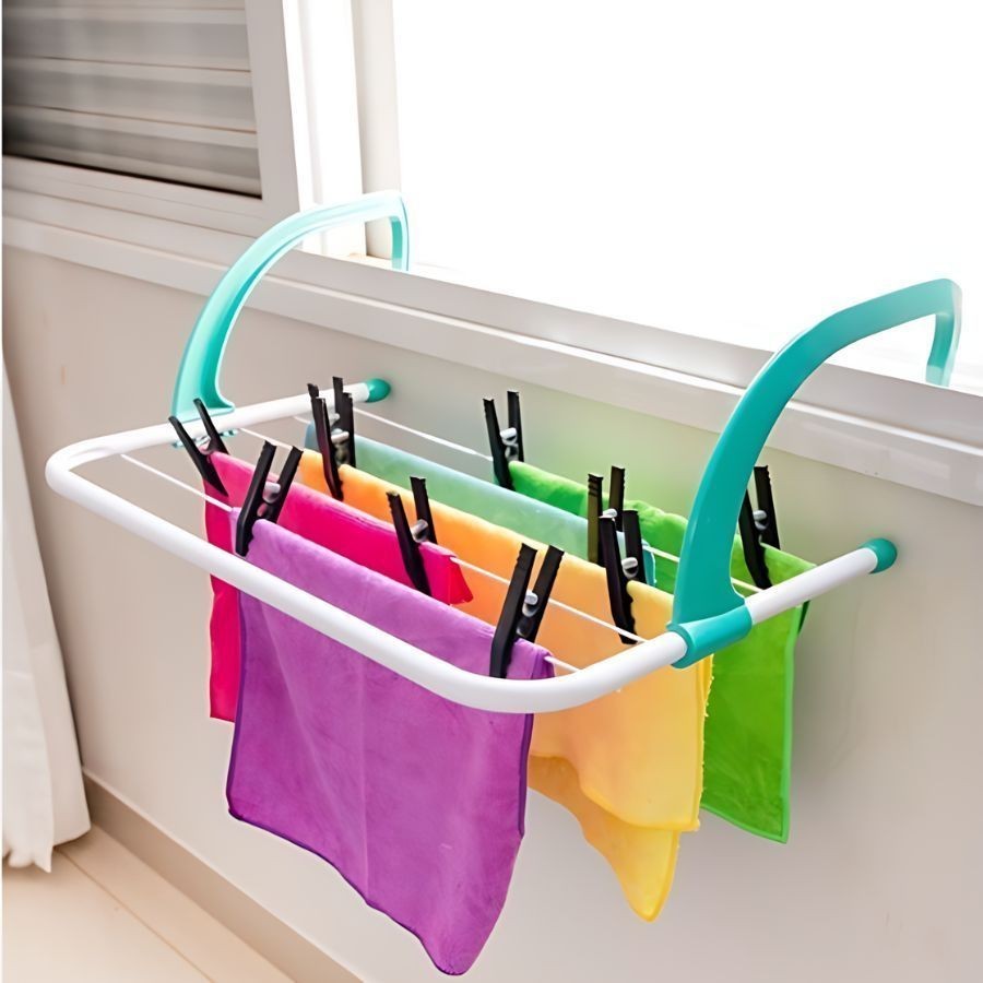 Varal Portátil Para Apartamento Secador De Roupas Prático e Retrátil ...