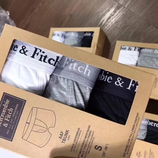 Abercrombie fitch Roupa Interior Masculina Moda Clássico Boxer Briefs Puro Confortável Algodão af