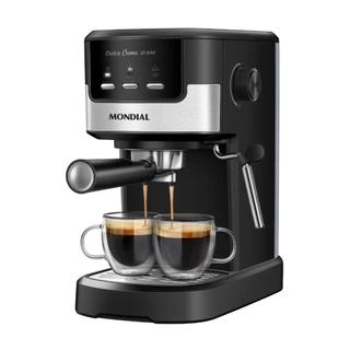 Cafeteira Mondial Expresso Dolce Crema 20 Bar C-20-EC 1200W Preto/Inox 220V