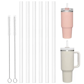 Substituição De Palha Para for Stanley 40 oz 30 Cup Tumbler , 6 Pacotes De Palhas Reutilizáveis Extra Longas & Simple Modern Com Cabo , Straw Access