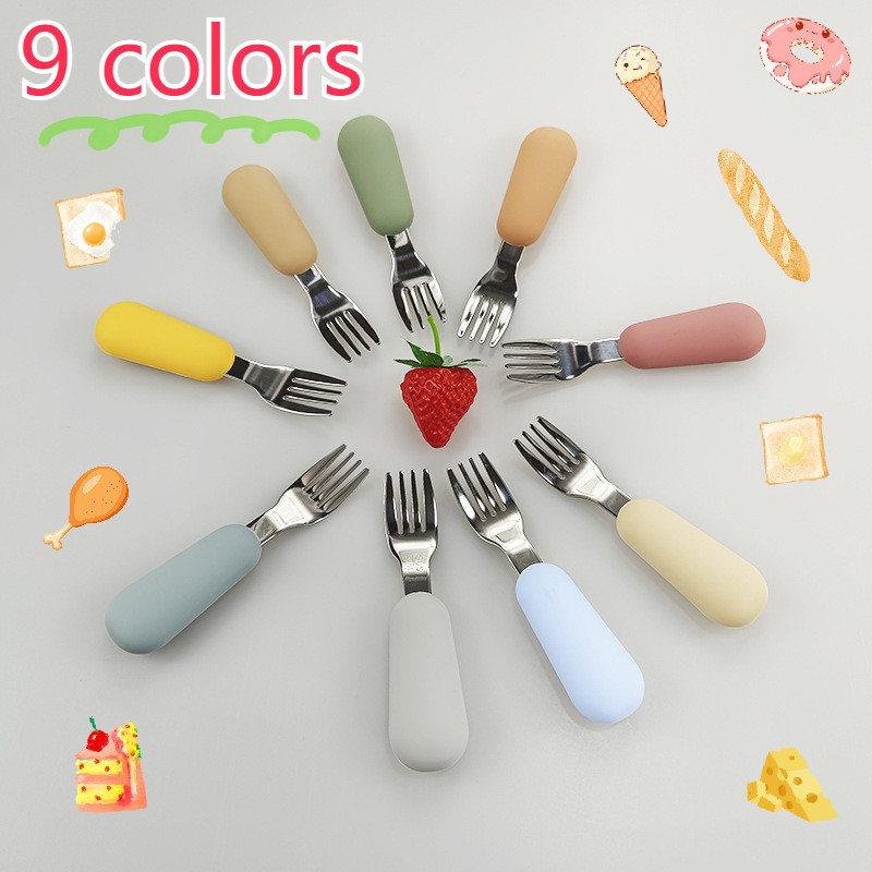 2pcs Colher De Silicone Para Bebês Crianças