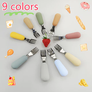 2pcs Colher De Silicone Para Bebês Crianças